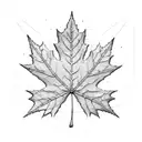 red maple leaf tattoo design idea