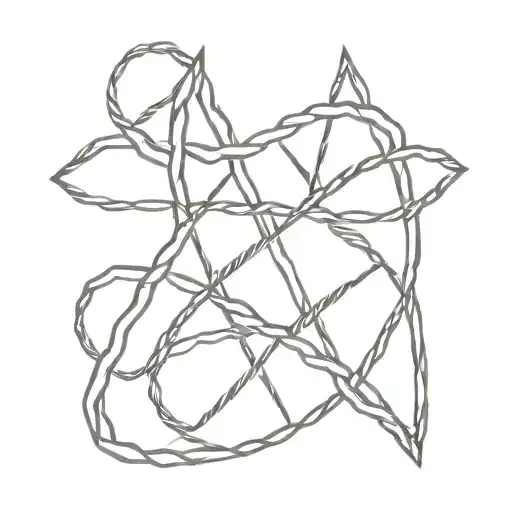 XVII in top right corner connected to LXVI in bottom right corner by a knot tattoo design idea