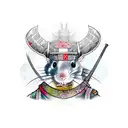 rat samurai tattoo design idea
