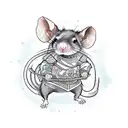 rat samurai tattoo design idea