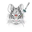 rat samurai tattoo design idea