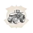 tractor tattoo design idea