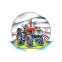 tractor tattoo design idea