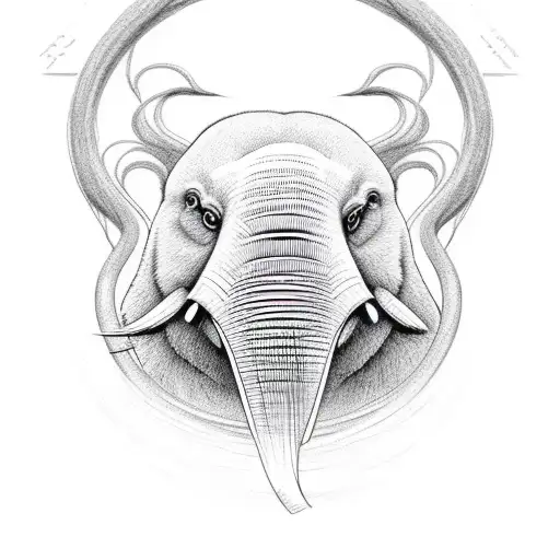 Beaver elephant and bald eagle tattoo design idea