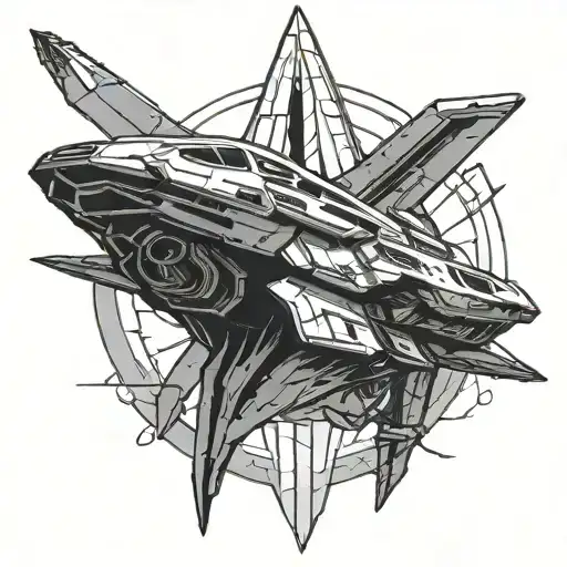 mass effect reaper ship tattoo design idea