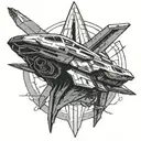 mass effect reaper ship tattoo design idea