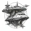 mass effect reaper ship tattoo design idea
