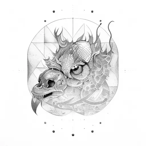 numbers 444 tattoo design idea