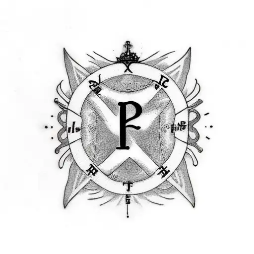 RBTS love yourself symbol with the word 'Epiphany' incorporated in a script font tattoo design idea