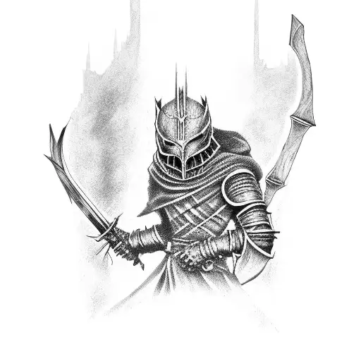 hollow mark of dark souls serie tattoo design idea