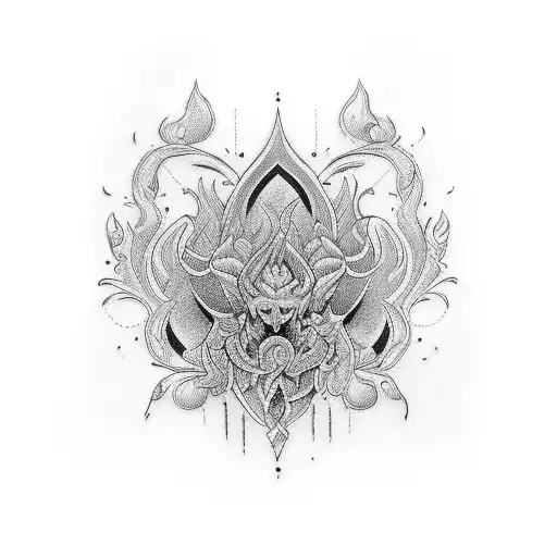A stunning blackwork tattoo of a detailed paintbrush and palette, showcasing your passion for art. tattoo design idea
