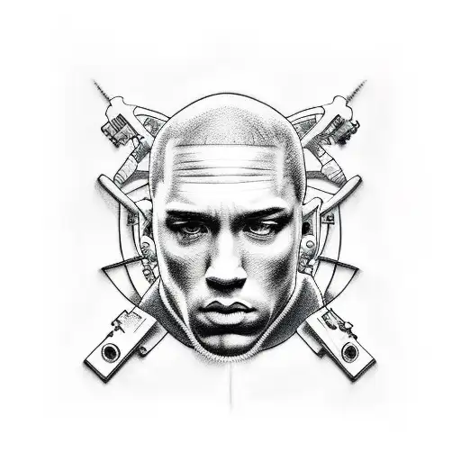 eminem and dr dre tattoo design idea