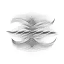 Sound waves merging into a typographic design tattoo design idea