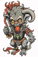 baby krampus color tattoo tattoo design idea