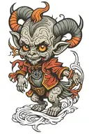 baby krampus color tattoo tattoo design idea