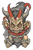  cute  baby krampus color tattoo tattoo design idea