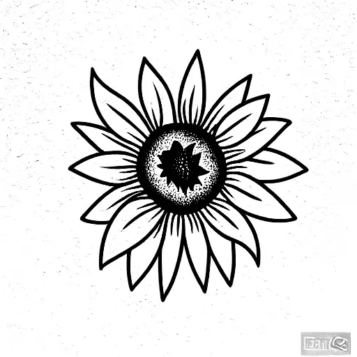 sunflower and daffodil  tattoo design idea