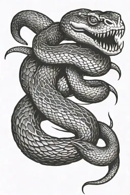 spanner snake tattoo tattoo design idea