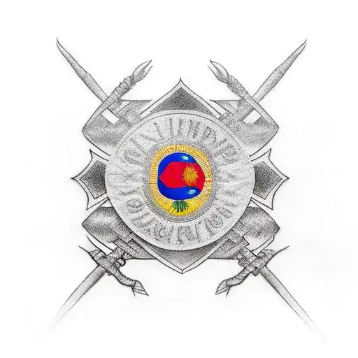 filipino tribal flag tattoo design idea