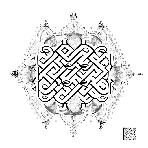 all sanskrit alphabets in four vertical lines tattoo design idea