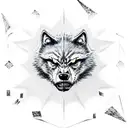 A 20 sided dice with Wolverine clawmarks underneath and a Werewolf Incorporated in the background tattoo design idea
