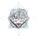 A 20 sided dice with Wolverine clawmarks underneath and a Werewolf Incorporated in the background tattoo design idea