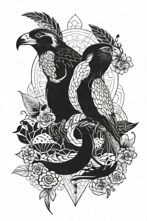 South America animal dark tattoo design idea
