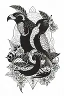 South America animal dark tattoo design idea