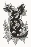 South America animal dark tattoo design idea