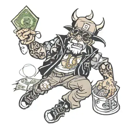 Gangsta, Money, Blessed tattoo design idea
