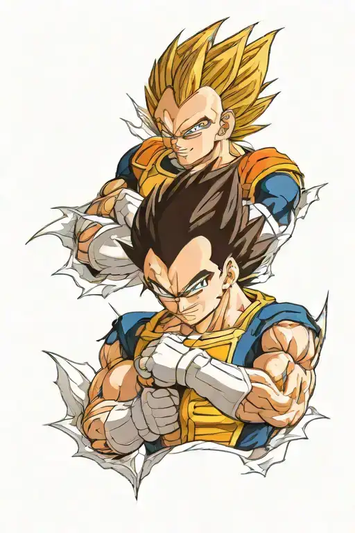 Vegeta tattoo design idea