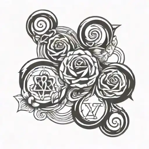 sister adoption symbol tattoo design idea
