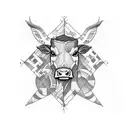 jigsaw puzzle calf sleeve tattoo design idea