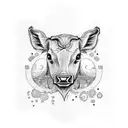 jigsaw puzzle calf sleeve tattoo design idea