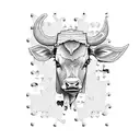 jigsaw puzzle calf sleeve tattoo design idea