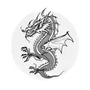 dragon stencil for back tattoo design idea