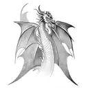 dragon stencil for back tattoo design idea