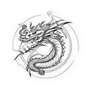 dragon stencil for back tattoo design idea