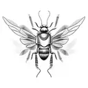 winged insect funeral pyre tattoo design idea