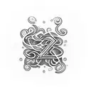 number and letters  tattoo design idea