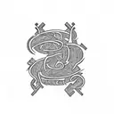 number and letters  tattoo design idea