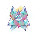 upside down triangle with two point crown on top tattoo design idea