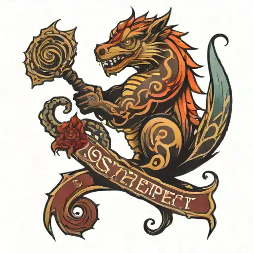 lost respect integrity honor tattoo design idea