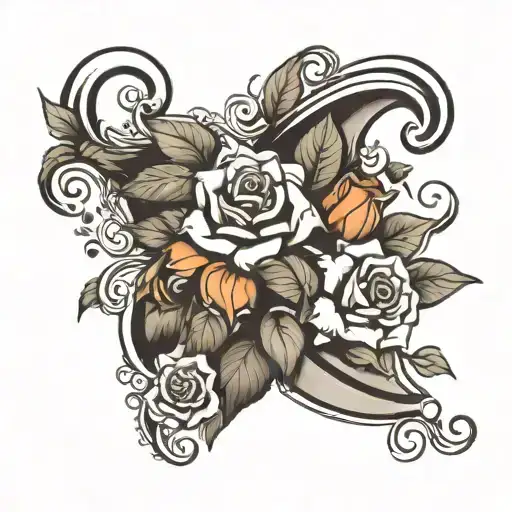 memorial tribute to dad , born on March , March flower  tattoo design idea