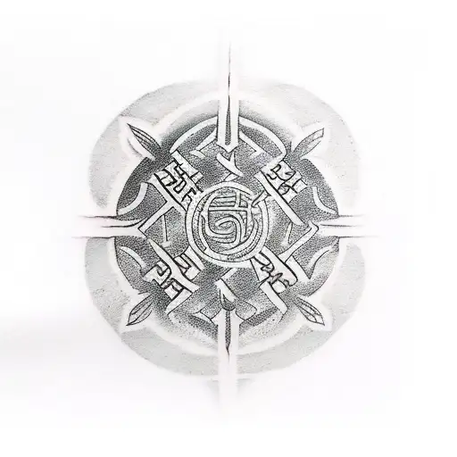 silence north runes tattoo design idea