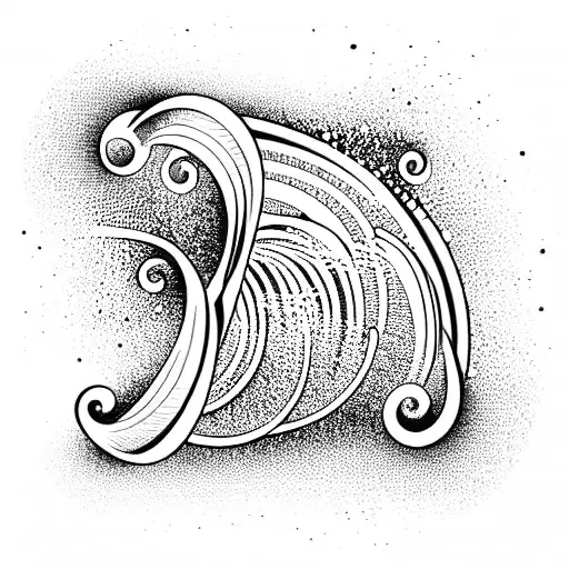 waves tattoo design idea