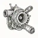 car turbo tattoo design idea