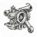 car turbo tattoo design idea