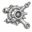 car turbo tattoo design idea