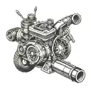 car turbo tattoo design idea